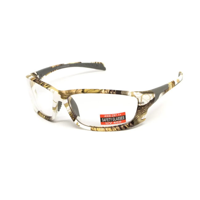 Окуляри захисні Global Vision Hercules-5 White Camo, прозорі