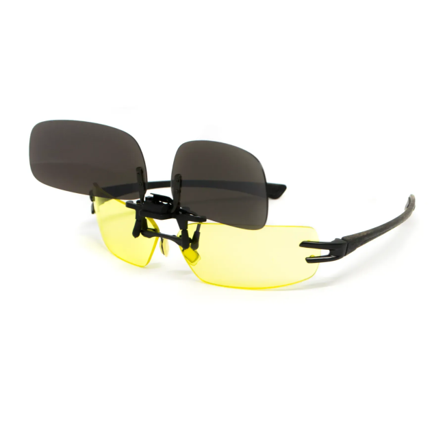 Поляризационная накладка на очки, синяя