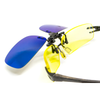 Полярізаційна накладка на окуляри, синя