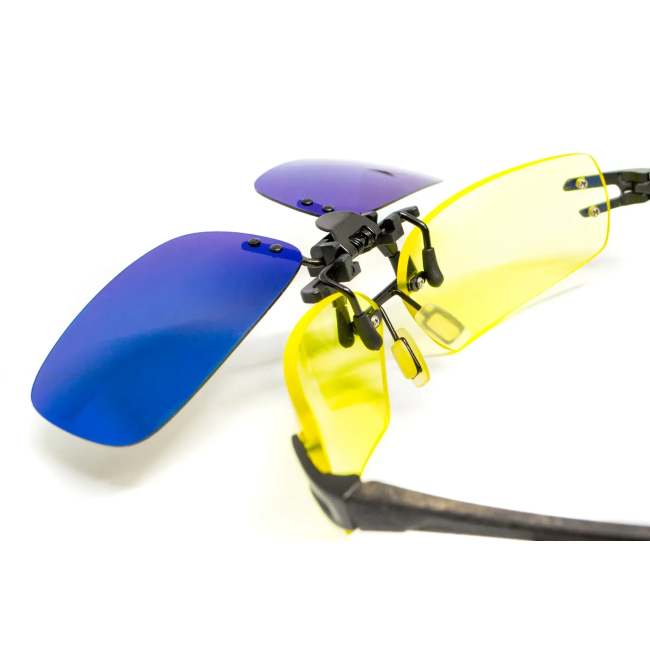 Поляризационная накладка на очки, синяя