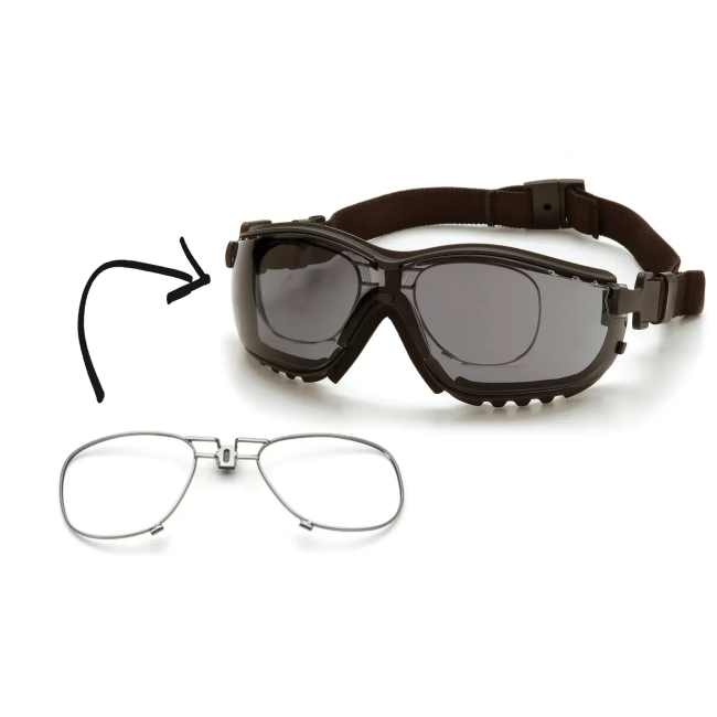 Окуляри захисні з ущільнювачем Pyramex V2G+RX Super Anti-Fog H2MAX, сірі