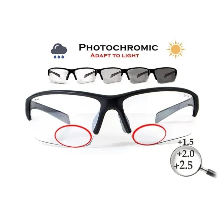 Очки бифокальные фотохромные (защитные) Global Vision Hercules-7 Bifocal (+2.5) photochromic (clear), фотохромные прозрачные