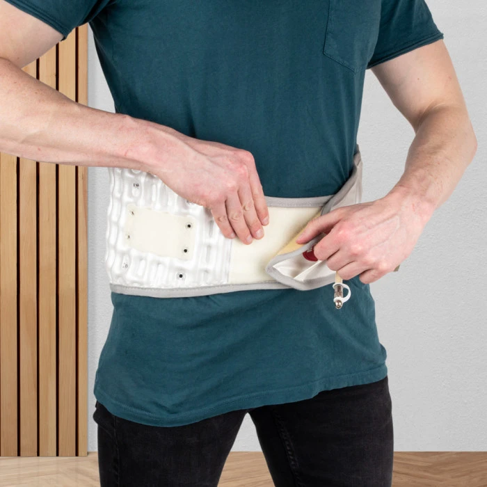 Поясничный декомпрессионный пояс inSPORTline Ronyo - белый/3XL