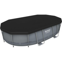 Басейн каркасний овальний Bestway Power Steel, 488 x 305 x 107 см + фільтр-насос + сходи