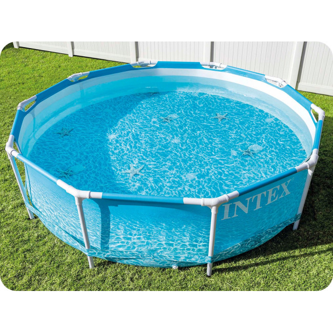 Басейн каркасний 10в1 INTEX 28208, 305 х 76 см (морський принт)