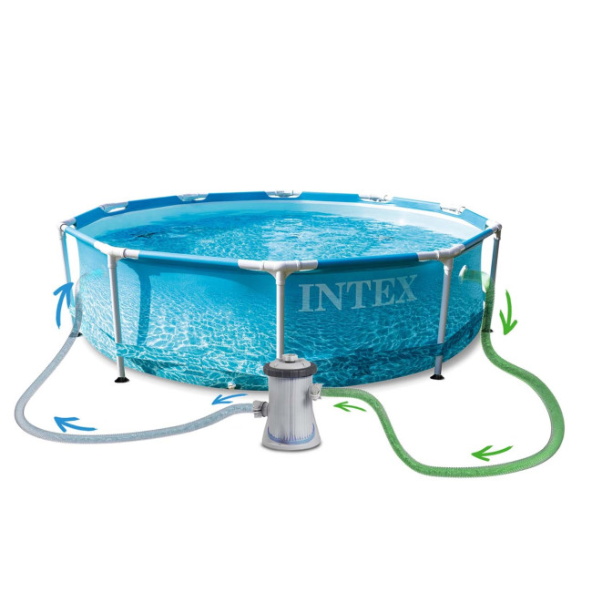Басейн каркасний 10в1 INTEX 28208, 305 х 76 см (морський принт)