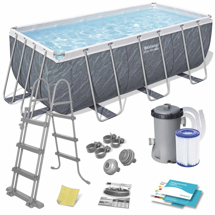 Басейн каркасний прямокутний 11в1 Bestway 56722, 412 x 201 x 122 см
