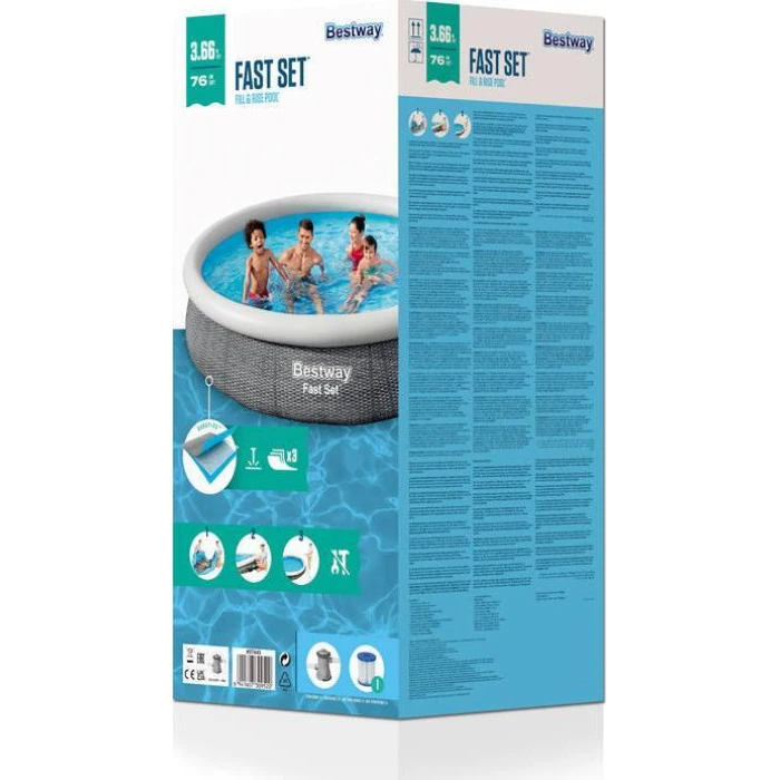 Басейн надувний Bestway 57445, 366 x 76 см