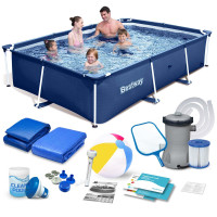 Бассейн каркасный прямоугольный 15в1 Bestway 56403N, 259 x 170 x 61 см