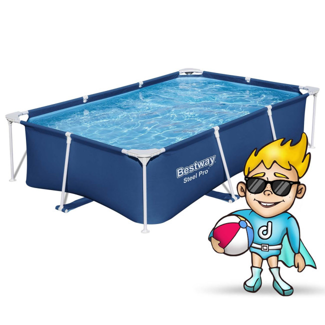 Бассейн каркасный прямоугольный 15в1 Bestway 56403N, 259 x 170 x 61 см