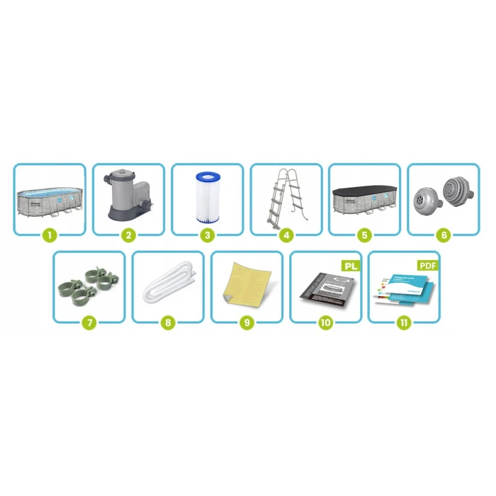 Басейн каркасний 12в1 Bestway 56716N 549 х 274 х 122 см