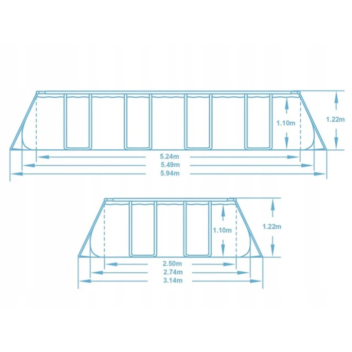 Басейн каркасний 12в1 Bestway 56716N 549 х 274 х 122 см