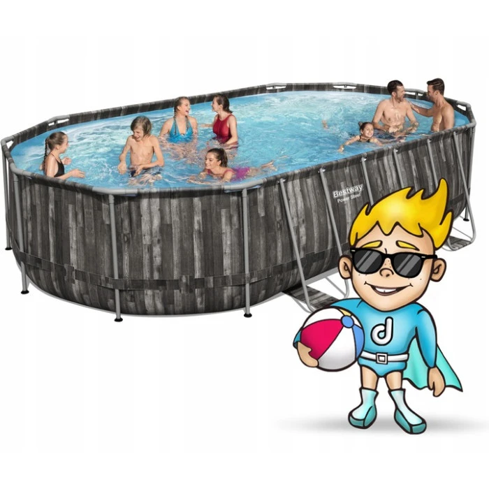 Бассейн каркасный 18в1 Bestway 5611R, 610×366×122 см