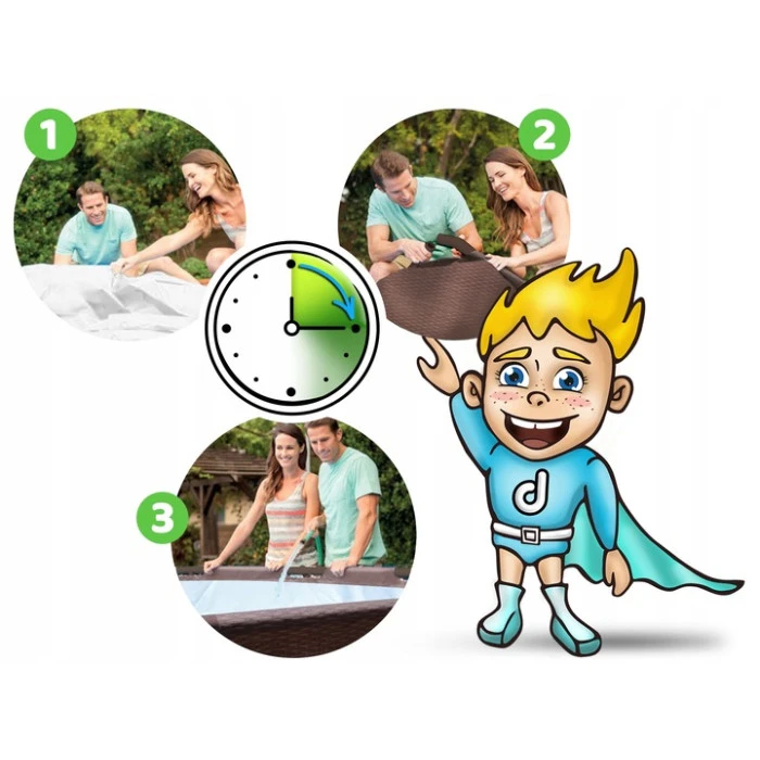 Бассейн каркасный 18в1 Bestway 5611R, 610×366×122 см