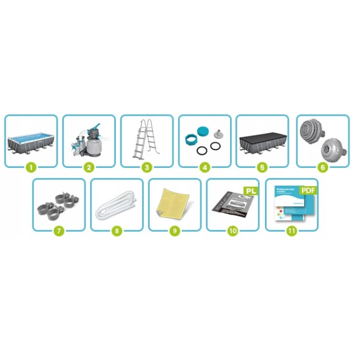 Бассейн каркасный 11в1 Bestway 5612B 640 х 274 х 132 см