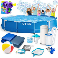 Бассейн каркасный 16в1 INTEX 28212, 366 x 76 см + машина для создания пузырей