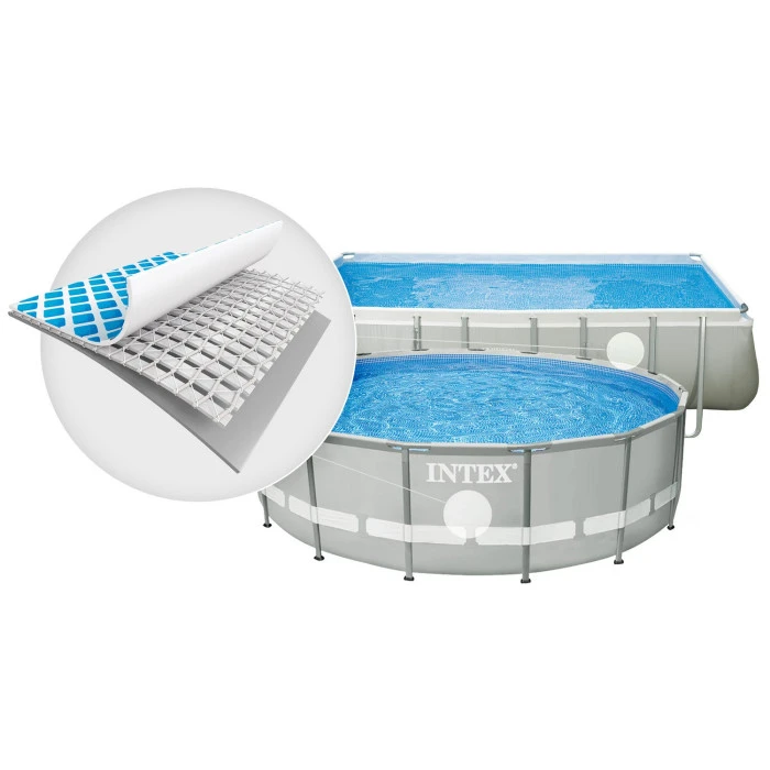 Басейн каркасний прямокутний 6в1 INTEX 26792, 488 x 244 x 107 см, сірий