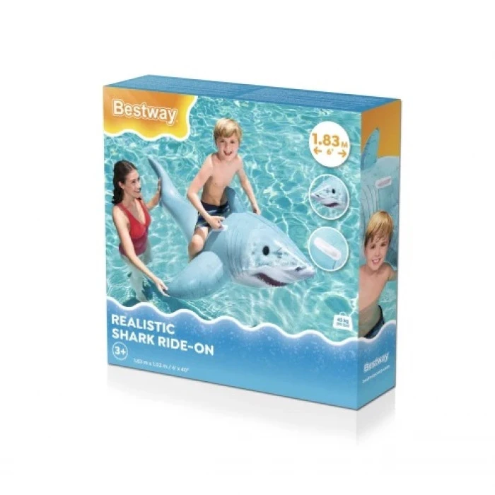 Надувной плот с ручками BESTWAY 41405 Акула, 183 x 102 см