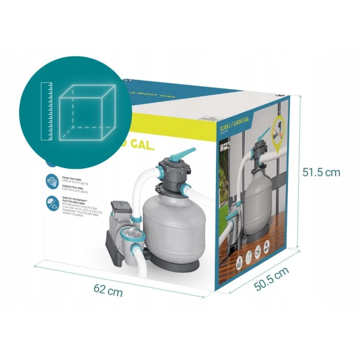 Насос з піщаним фільтром Bestway 58486 11355 л/год + 50 кг піску