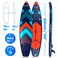 Надувная доска SUP (Сапборд) THUNDER STRIPES 320