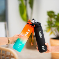 Трехтановая бутылка NILS-CAMP NCD68 оранжево-голубая