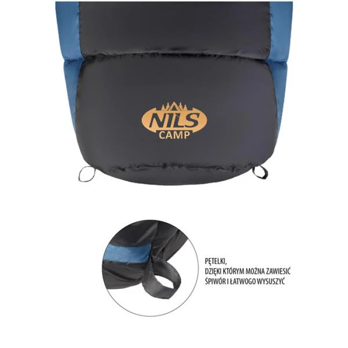Спальный мешок NILS CAMP NC2012 темно-синий/оранжевый