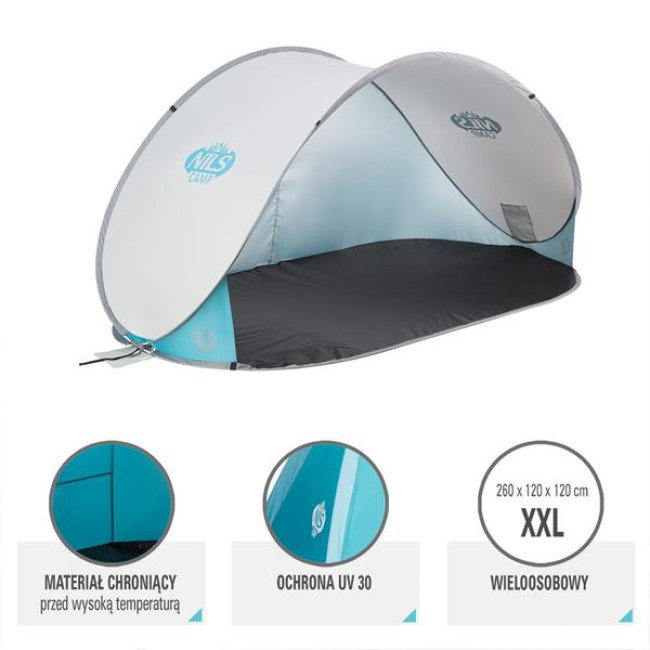 Пляжная палатка NILS CAMP POP UP NC3174 светло-серая