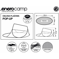 Палатка Enero, пляжная ширма, 190x80x90/70 см синий Enero camp