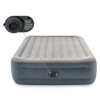 Матрас надувной Intex 64126ND со встроенным электронасосом 203x152 см, серый