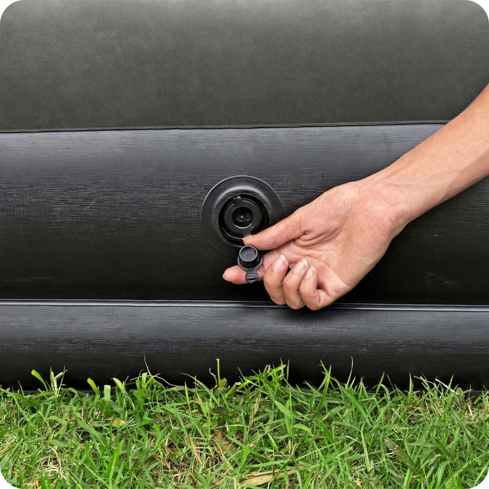 Матрац надувний Bestway 67699 203x152 см, чорно-сірий