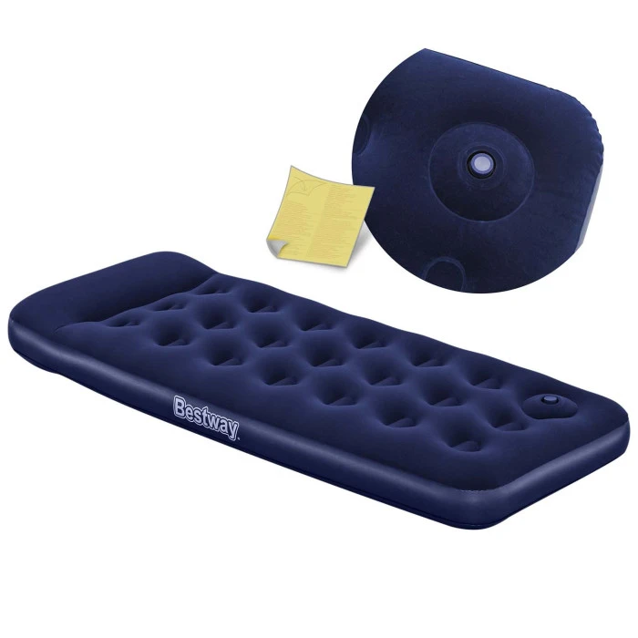 Матрац надувний Bestway 67223 з вбудованим насосом 185x76 см, синій