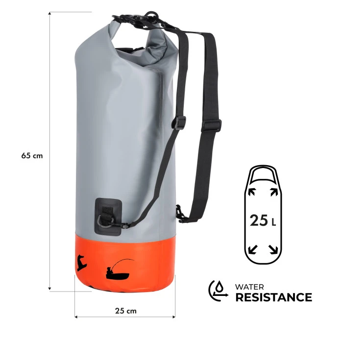 Герморюкзак NILS CAMP NC17108 25 л серо-оранжевый.