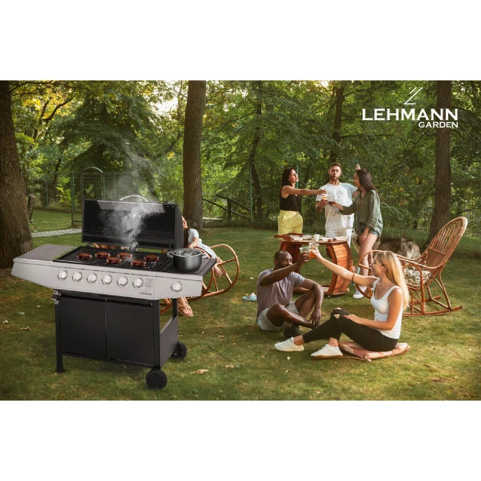 Газовый гриль LEHMANN VEGAS 12.8 kW 33.5 см x 72 см
