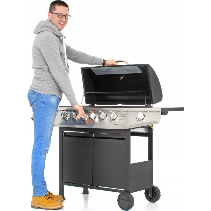 Газовый гриль LEHMANN VEGAS 12.8 kW 33.5 см x 72 см