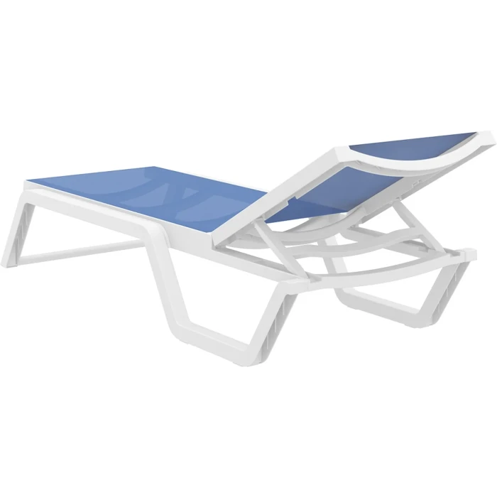 Шезлонг Siesta Rio, бело-голубой