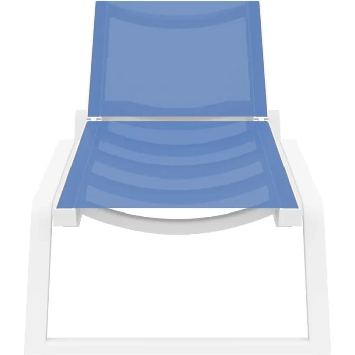 Шезлонг Siesta Rio, бело-голубой