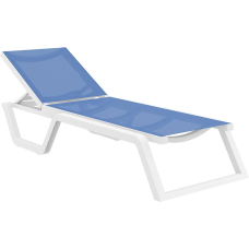 Шезлонг Siesta Rio, бело-голубой