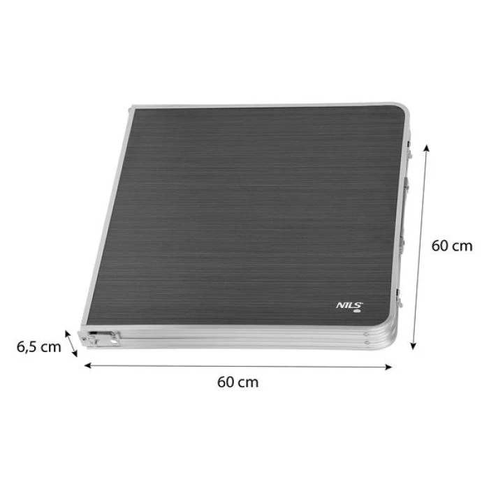 Раскладной стол NILS CAMP NC1633 с 4 стульями, темно-серый