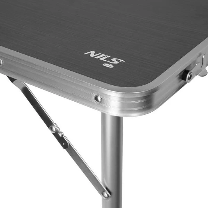 Раскладной стол NILS CAMP NC1633 с 4 стульями, темно-серый