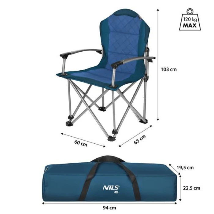 Кресло для кемпинга NILS CAMP NC3705, синее