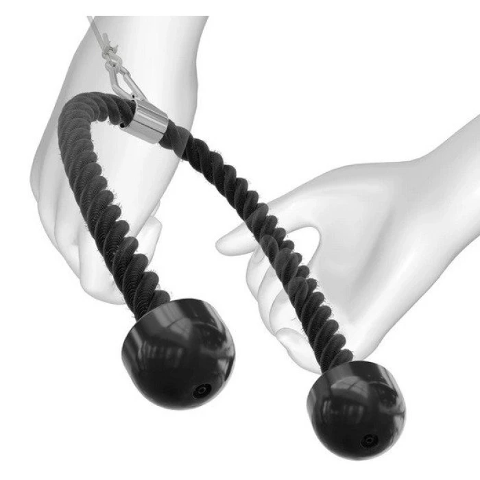 Канатный хват двойной для тяг для мышц трицепса 70см K-Sport U009