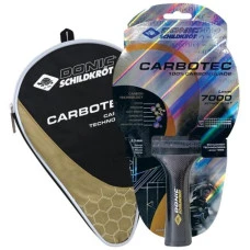 Ракетка для настольного тенниса DONIC CarboTec 7000, черно-красная.