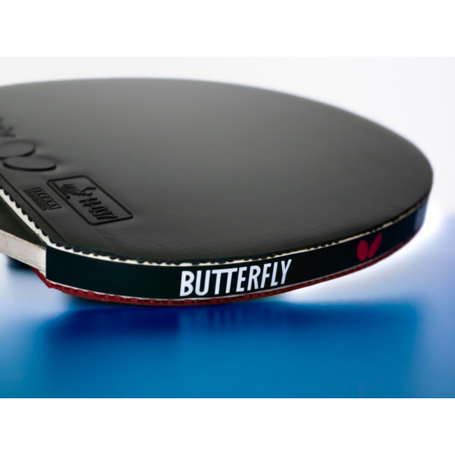 Ракетка для настольного тенниса BUTTERFLY Timo Boll Carbon, черно-красная.