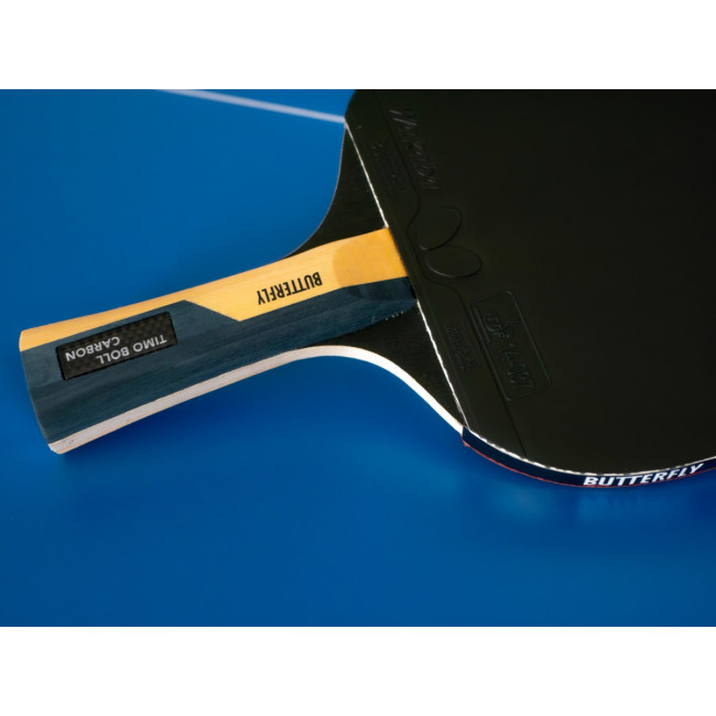 Ракетка для настольного тенниса BUTTERFLY Timo Boll Carbon, черно-красная.