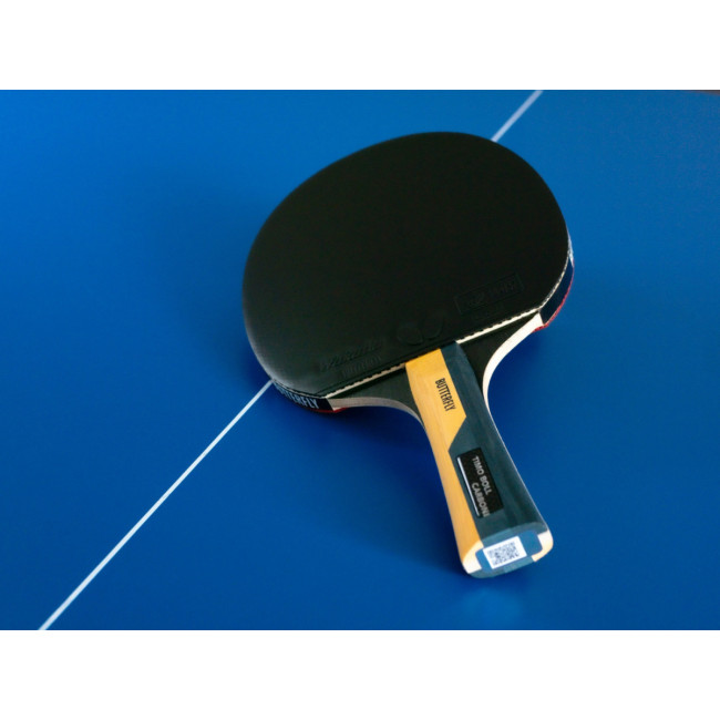Ракетка для настольного тенниса BUTTERFLY Timo Boll Carbon, черно-красная.