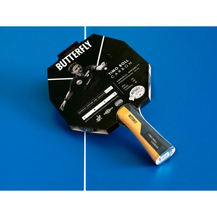 Ракетка для настільного тенісу BUTTERFLY Timo Boll Carbon, чорно-червона
