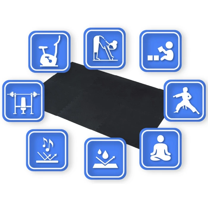 Коврик-пазл THUNDER PZ-01 60 х 60 черный