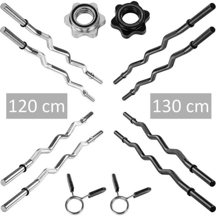 Гриф Movit - 120 см, чорного кольору, пружинний захист