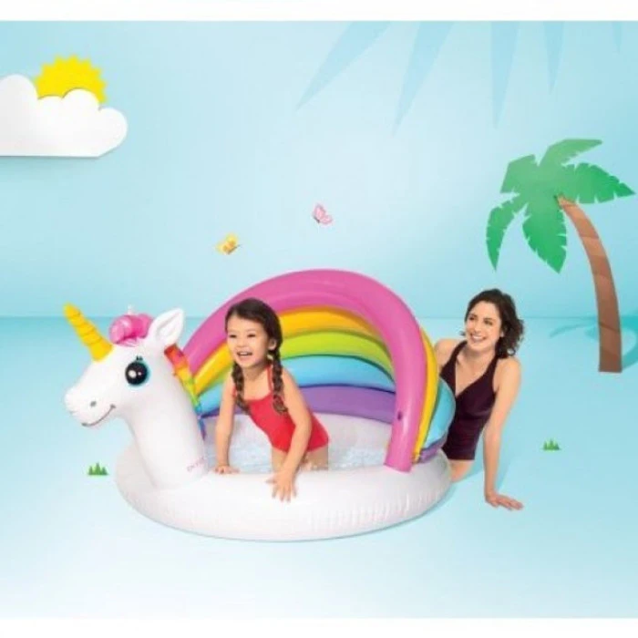 Бассейн надувной детский Единорог Intex 57113 127х102x69 см