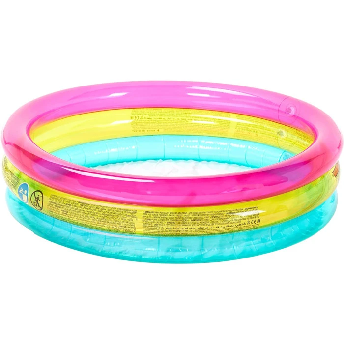 Бассейн надувной детский Радуга INTEX 57104 86х25 см